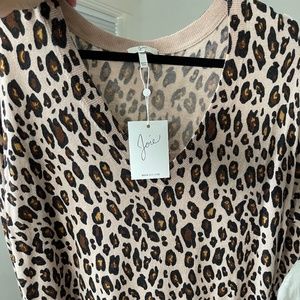 Joie Leopard Brand New V neck Sweated
